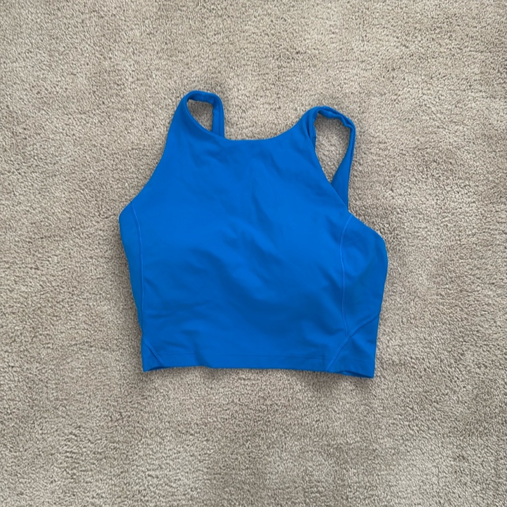 Lululemon align high neck cropped tank in blue